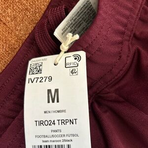 Brand New- Adidas Football Soccer pants-
Maroon w/2 black stripes 
Size Med